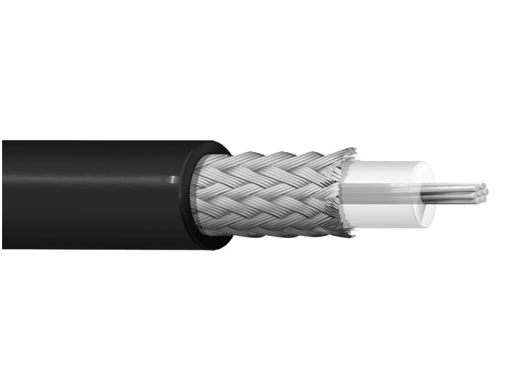 Cavo coassiale RG58 NERO MAT.100