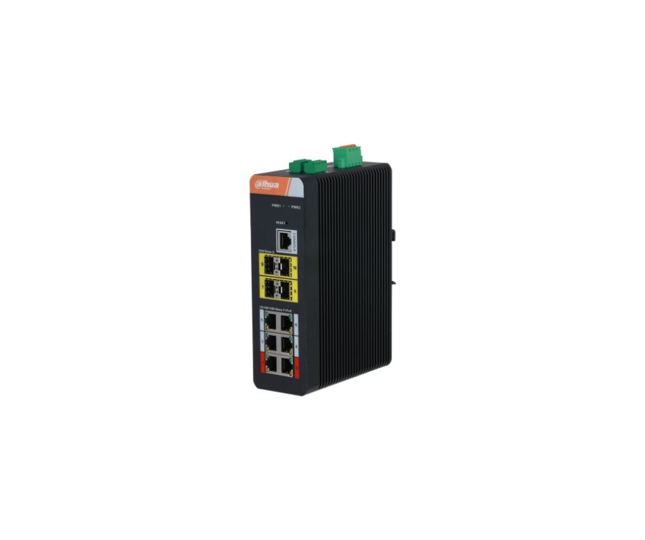 Switch industrial layer 2 managed con 10 porte Gigabit (6 PoE <120 W
+ 4 SFP).alimentatore NON INCLUSO