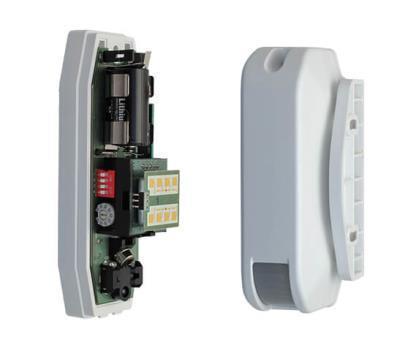 Sensore da esterno a doppia tecnologia antimascheramento perimetrale a
tenda portata fino a 12m instalabile da 2m e 4m. staffa angolare