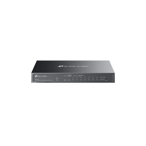 Omada 10-Port Gigabit Easy Managed Switch with 8-Port PoE+PORT: 8×
Gigabit PoE+ Ports, 1x Gigabit Non-PoE Ports, 1× Com
