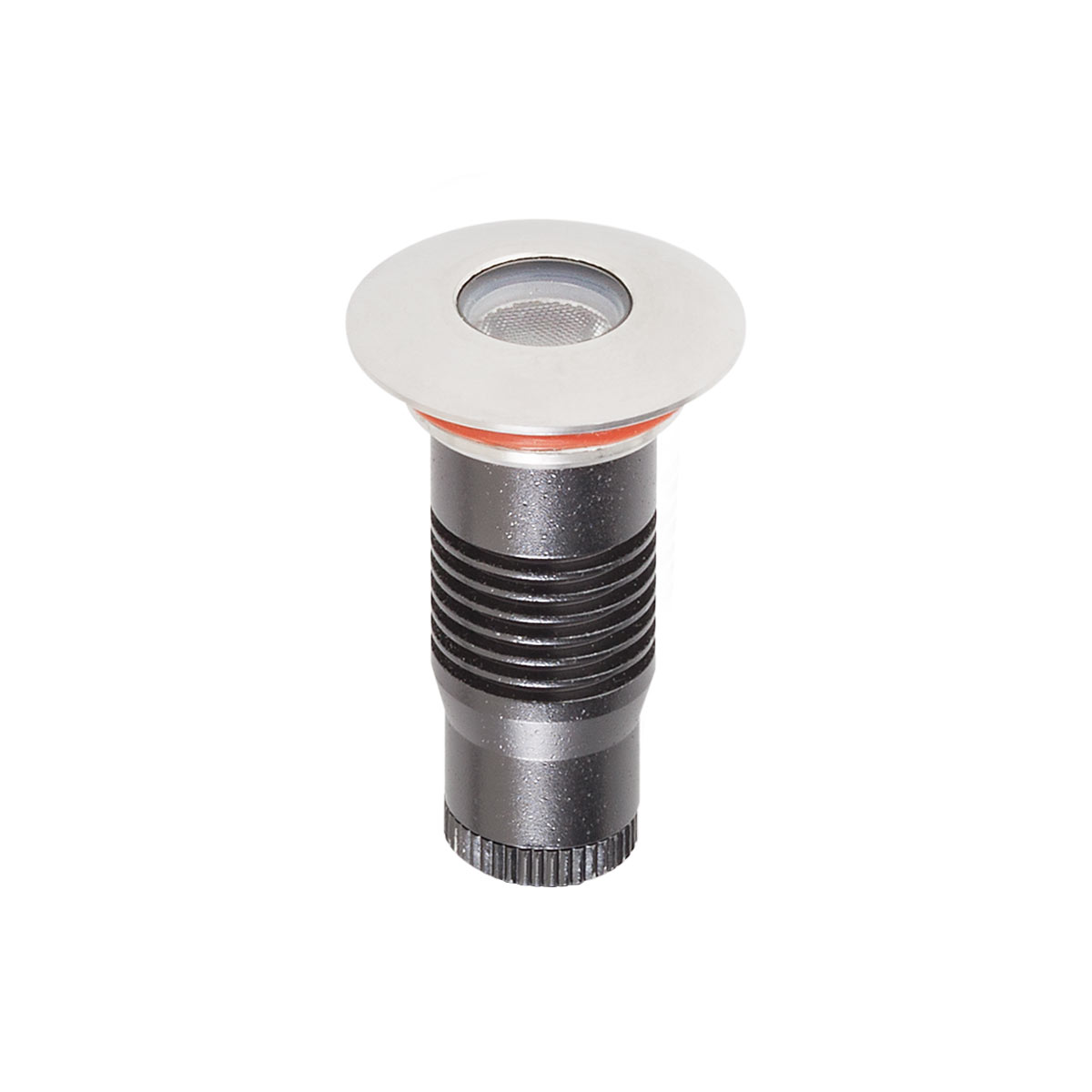 XGROUND Apparecchio da incasso a parete o a filo terreno (per aree
pedonali), equipaggiato con LED di potenza da 1W, colore bianco neutro.