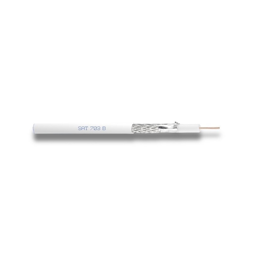 Cavo SAT/TV 6.6 mm gas inj. Perdita 860 MHz 17.5 dB 1750 MHz 28.4 dB da
100 m