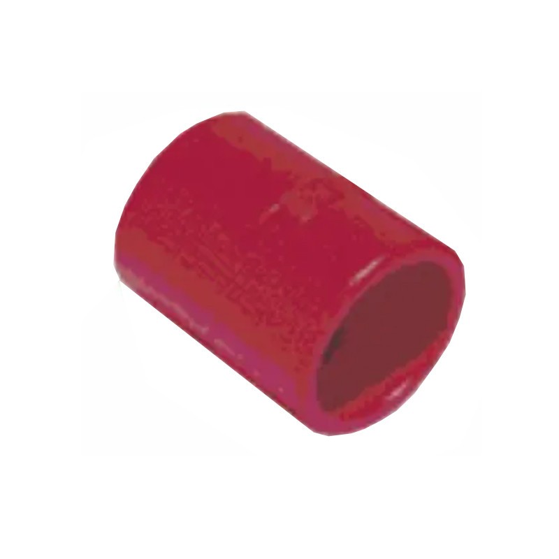 Manicotto FE-FE di giunzione tubo/tubo, in ABS, di colore rosso.
Diametro 25mm