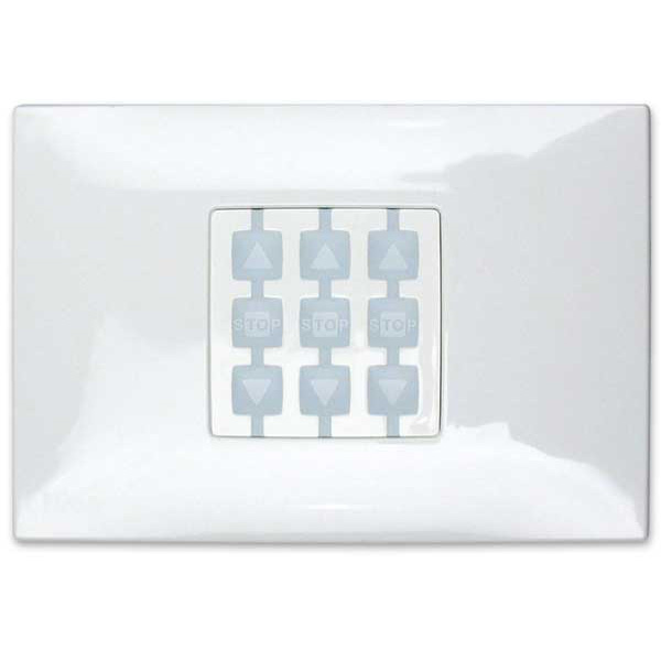 Supporti a parete forma rettangolare, colore bianco.