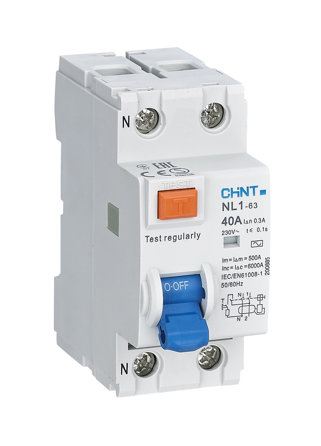 NL1-63/63-2P-AC30 -DIFF PURO 2x63A 30mA TIPO AC