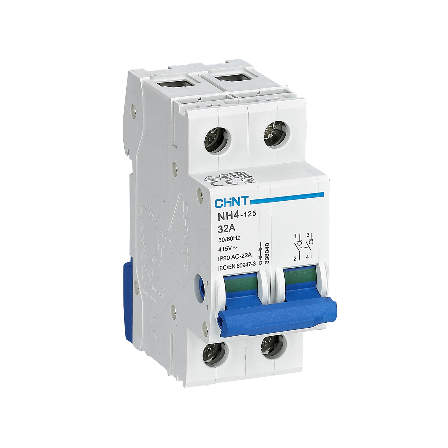 NH4-125/32-2P - INT SEZIONATORE 2P 32A