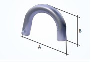 Curva 180° per pali ø 50