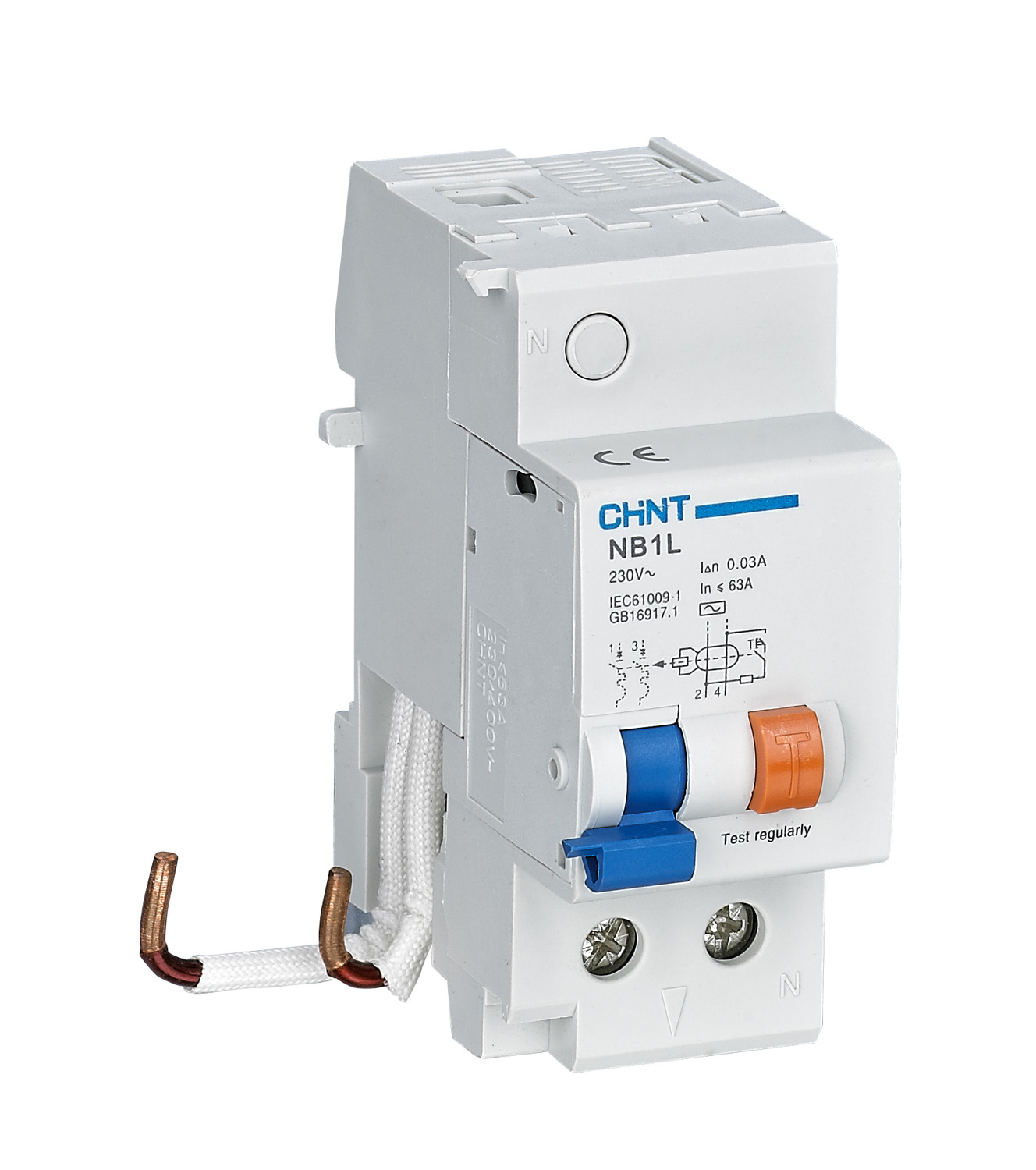 NB1L-63/2P-AC30 -DIFF ACC 2P 50/63A IDN 30mA TIPO AC