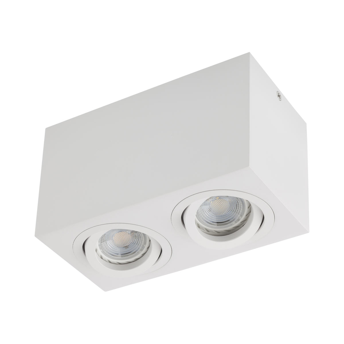 XBRIX Plafoniera orientabile, finitura bianco opaco, per due lampade
alogene o lampadine a LED con attacco GU10, o per due modulo a LED CM03,
CM07 o CM08.