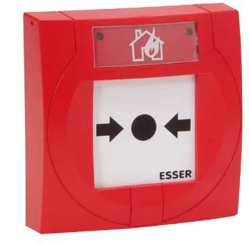IQ8pulsante compatto, piccolo,rosso, resett. element, vetrino