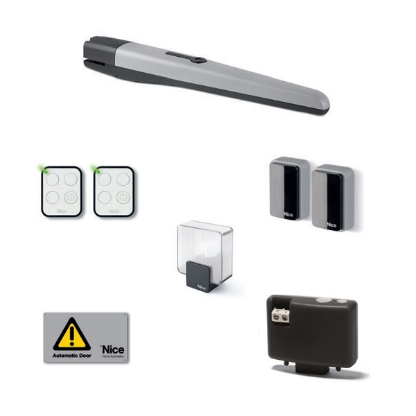Kit per l'automazione di cancelli a battente con ante fino a 3 m,  a 24
Vdc, montaggio esterno