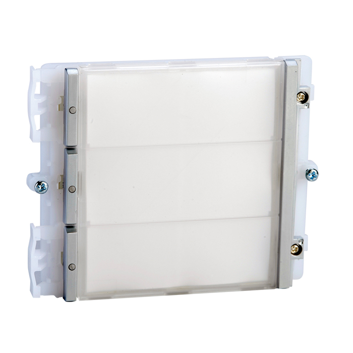 Modulo con 3 pulsanti di chiamata. Sistema simplebus. Serie Ikall