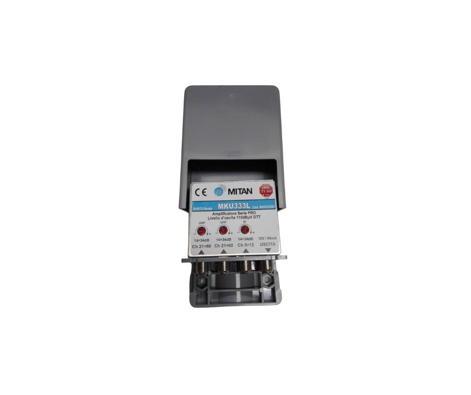 MKU333G -Amplificatore - 2 Ingr.UHF - 1 Ingr. III - 34dB Regolabili -
Filtro 5G