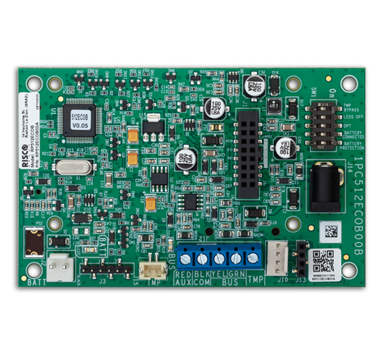 Il modulo RP512ECOB00A consente di collegare i GSM RISCO (2G/3G ed i
futuri LTE) sul bus RS485 delle centrali LightSYS™2 e ProSYS™Plus. (COB
cellular on bus)