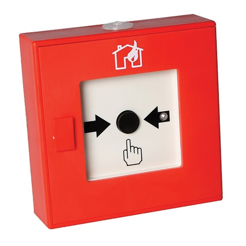 Avvisatore manuale incendio doppia azione rosso isolato IP42 serie 2000 CPD
