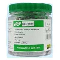 Connettore F a Crimpare per cavo da 7 mm Box Verde da 100 pz