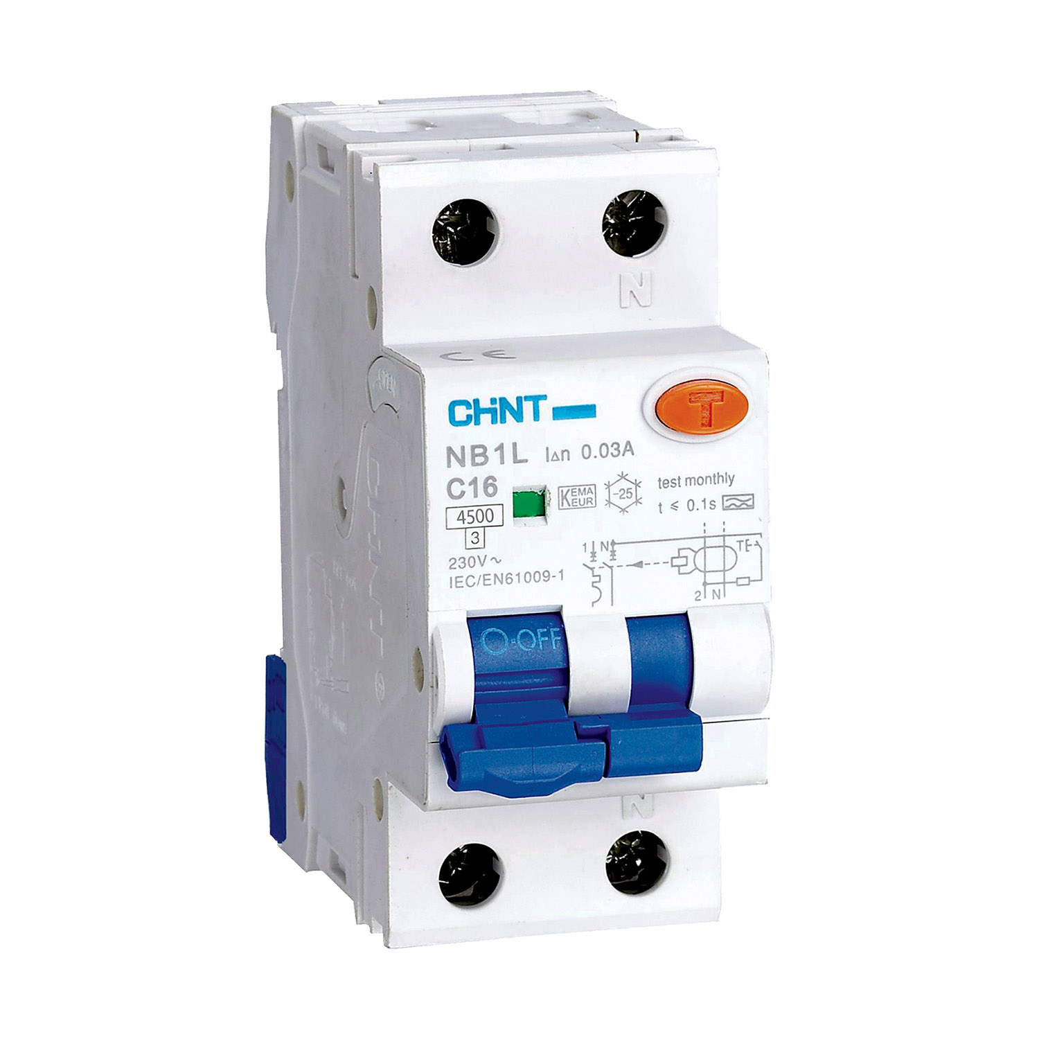 NB1L1/C40-1PN-4,5-A30 -INT MTD 1P+N 40A 30mA 4,5kA Curva C Tipo A