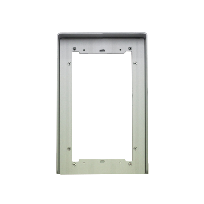 Visiera antipioggia in alluminio naturale anodizzato per pulsantiera a 2
moduli. Serie iCom