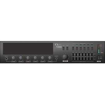 Amplificatore da 480W - 6 ingressi - Uscite 5 zone selezionabili a 100V