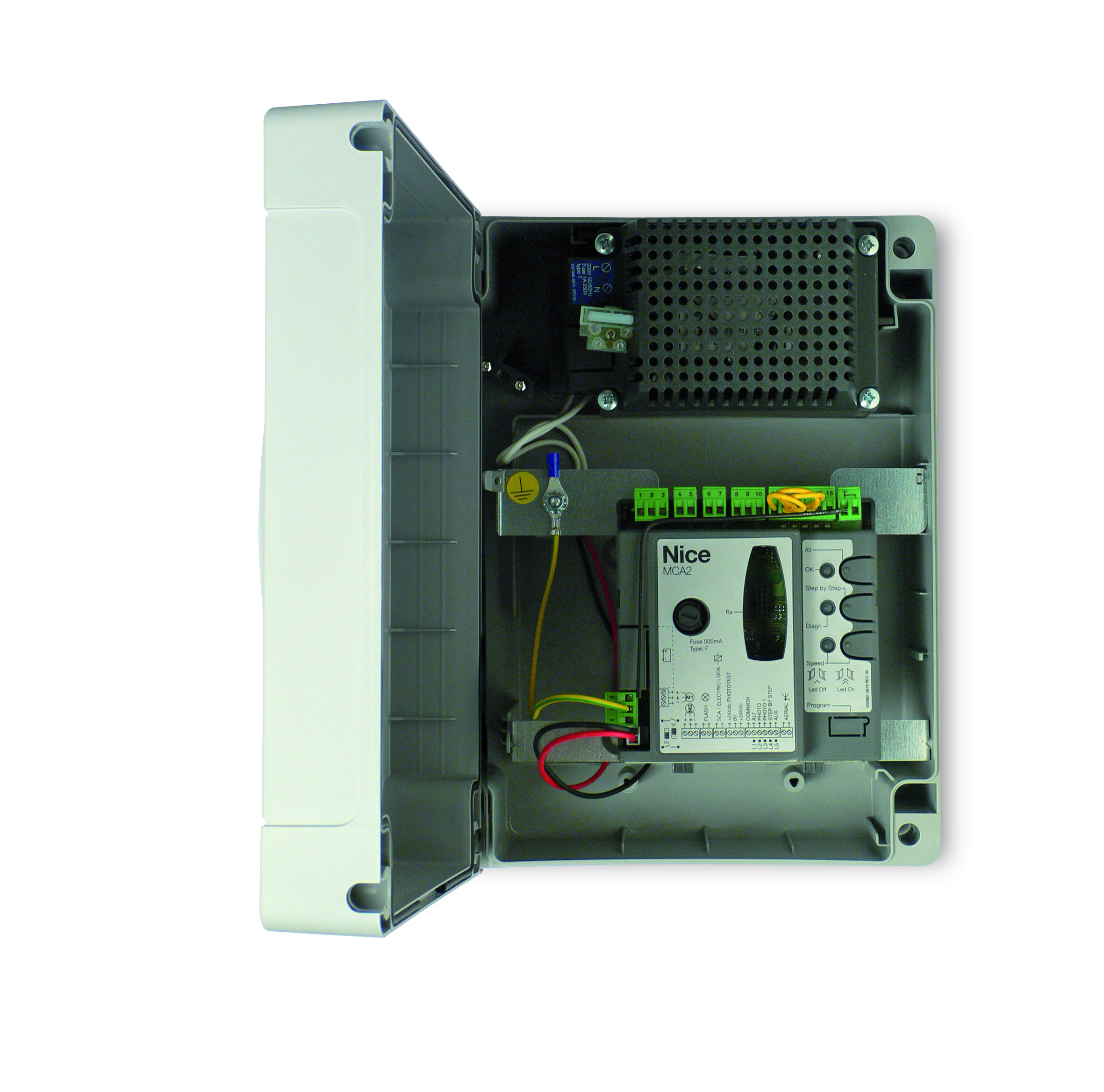 Centrale di comando per uno o due motori a 24 V, con tecnologia Solemyo