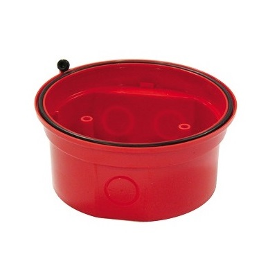 Supporto di montaggio alto profilo "waterproof" di colore rosso.