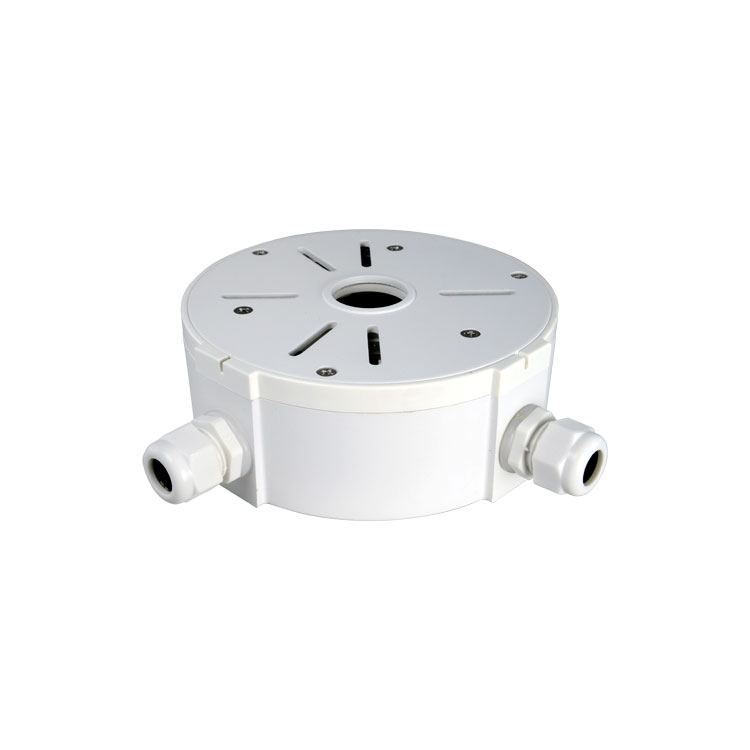Cassa di connessioni universale per camere bullet o dome. Fabbricato in
Metallo e Plastica. Uso per interni, NO adatto per esterni.