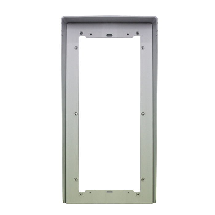 Visiera antipioggia in alluminio naturale anodizzato per pulsantiera a 3
moduli. Serie iCom