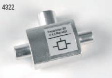 Divisore plig-in 1 Femmina IEC 9mm  N° 2 Maschio IEC 9mm att -4 dB