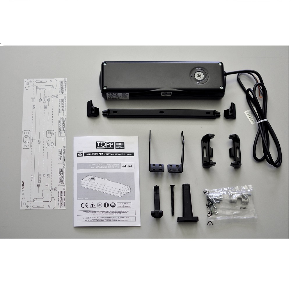 Attuatore a catena ACK4 230 V - nero RAL 9005
