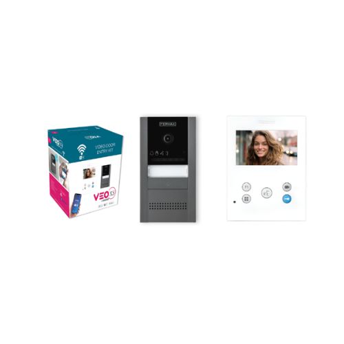 DUOX PLUS, kit video monofamiliare, monitor VEO XS wi-fi, serie CORA