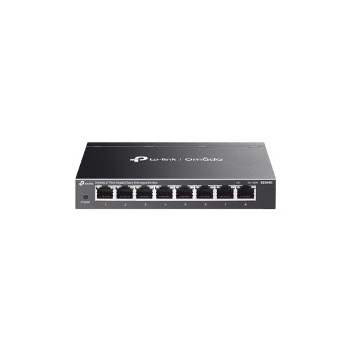 Omada 8-Port Gigabit Easy Managed Switch, 8× Gigabit RJ45 Ports, Desktop
Steel Case and Fanless, Integration with Omada