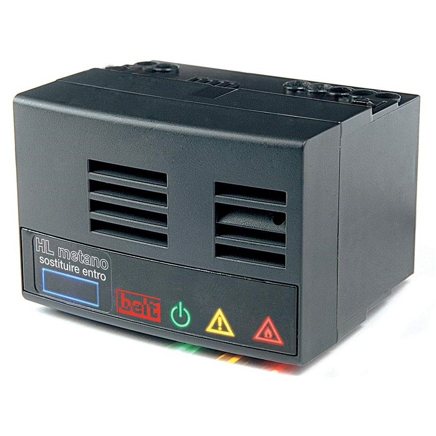 Rivelatore gas, microprocessore 230 V, GPL, incasso universale. Colore nero
