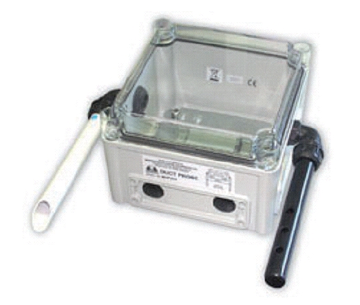 Camera di analisi per condotte compreso di tubo di campionamento e di scarico.